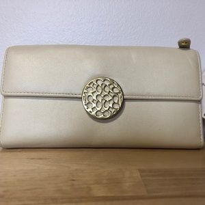 COACH Cashmere Tan Alexandra Leather Slim Bi-Fold